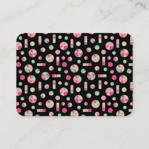 Carte De Visite Motif de cercles et de barres de tarte 271019v1 - 