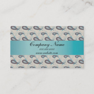 Carte De Visite Motif de Champagne Paisley