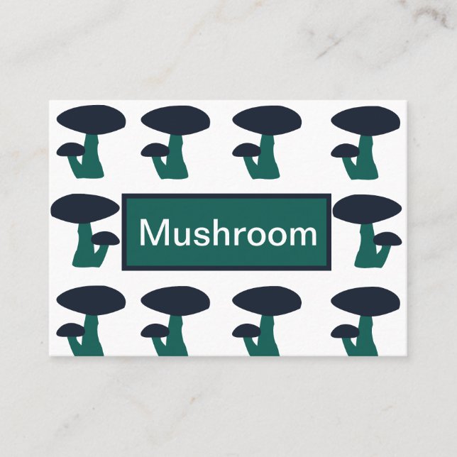 Carte De Visite Motif de champignons mignons (Devant)