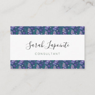 Carte De Visite Motif de champs Lavender dans violet