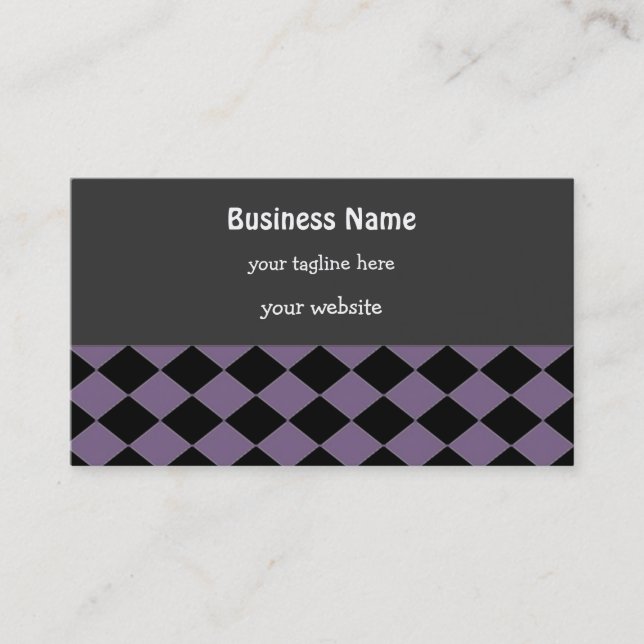 Carte De Visite Motif de couleur violet et noir (Devant)