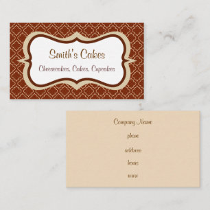 Carte de visite Motif de crème chocolatée
