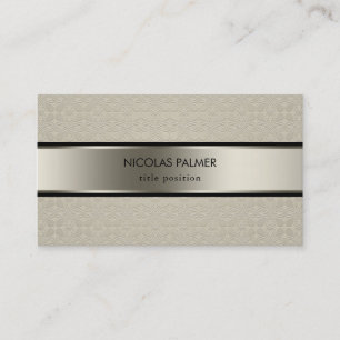 Carte De Visite Motif de Damas gris-orange