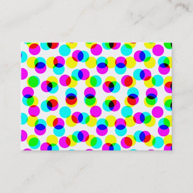 Carte De Visite Motif de demi-teinte couleur (Devant)