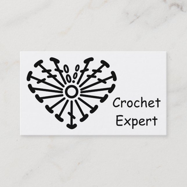 Carte De Visite Motif de diagramme de crochet de coeur (Devant)