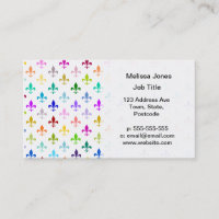 Motif de fleur de lis d'arc-en-ciel