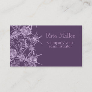Carte De Visite motif de fleurs violettes