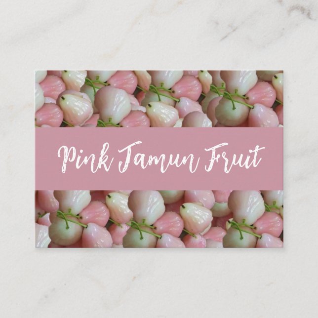 Carte De Visite Motif de fruits de Jamun rose (Devant)