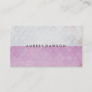 Carte De Visite Motif de Grunge blanc deux tons
