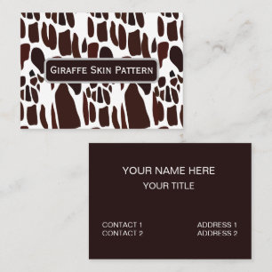 Carte De Visite Motif de la peau de girafe