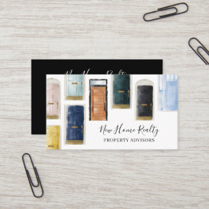 Carte De Visite Motif de la porte d'entrée moderne et chic