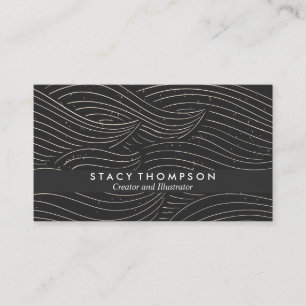 Carte De Visite Motif de lignes Waves