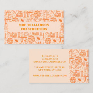 Carte De Visite motif de l'ingénieur de l'architecture marron