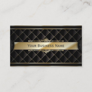 Carte de visite Motif de luxe Gold Striped Diamond