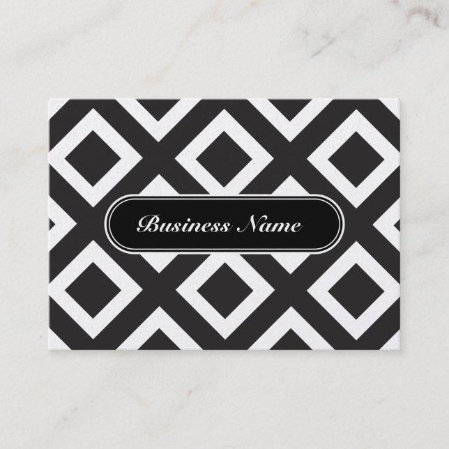Carte De Visite Motif de luxe professionnel de carré de graphique (Devant)