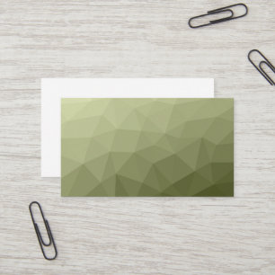 Carte De Visite Motif de maillage géométrique dégradé vert clair d