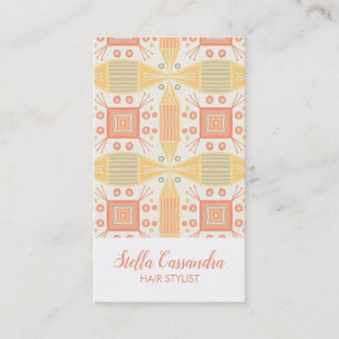 Carte De Visite Motif de mosaïque géométrique Sorbet