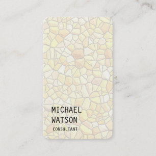 Carte De Visite Motif de mur de pierre Simple Plain Consultant ten