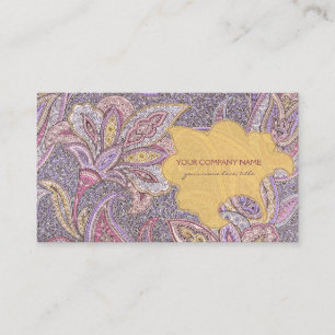 Carte De Visite Motif de Paisley et de fleur