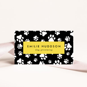 Carte De Visite Motif De Pâtes, Groomer De Chiens, Marcheur De Chi