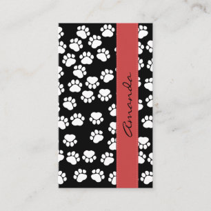 Carte De Visite Motif De Pâtes, Groomer De Chiens, Marcheur De Chi