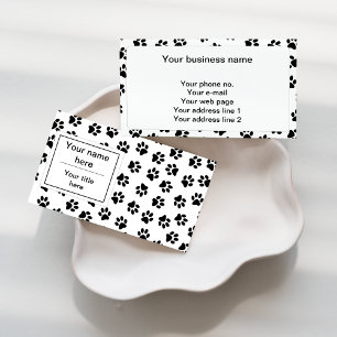 Carte De Visite Motif De Pâtes, Paniers De Chien, Paniers De Chat,