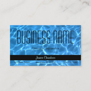 Carte De Visite Motif de piscine bleu