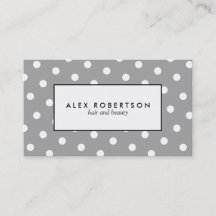 Motif de point gris et blanc de polka