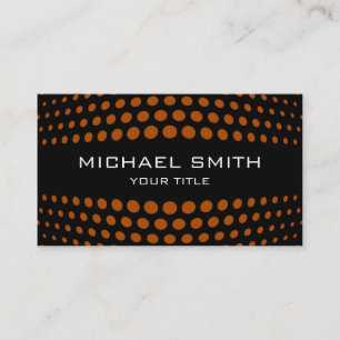 Carte De Visite Motif de points Polka Brown professionnel