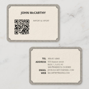 Carte De Visite Motif de rayures de cartouche de logo gris foncé v
