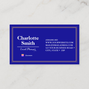 Carte de visite Motif de répétition bleu du planif