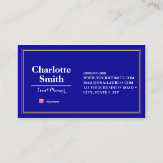 Carte de visite Motif de répétition bleu du planif