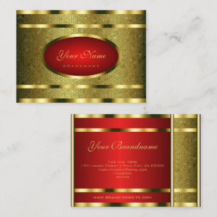 Carte De Visite Motif de serpent à effet or glamour avec couleur 