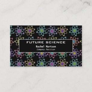 Carte De Visite Motif de structure atomique de la science moderne