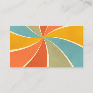 Carte De Visite Motif de style de peinture mixte Hippie rétro