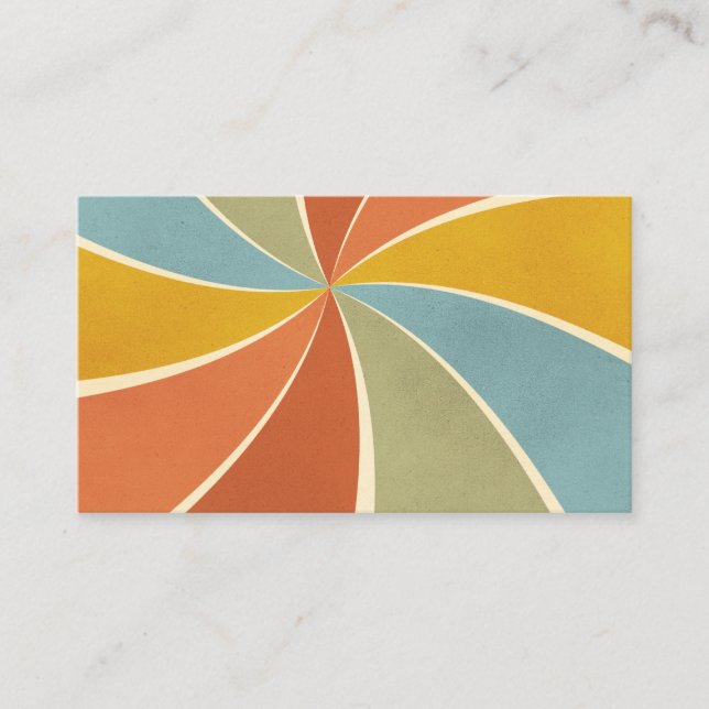 Carte De Visite Motif de style de peinture mixte Hippie rétro (Devant)