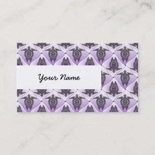 Carte De Visite Motif de tortues de mer chamanique - violet