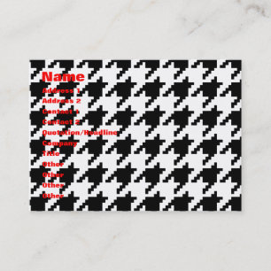 Carte De Visite motif de vérification de la position de pied de ch