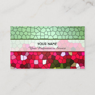 Carte De Visite Motif d'entreprise de carreaux de mosaïque colorés