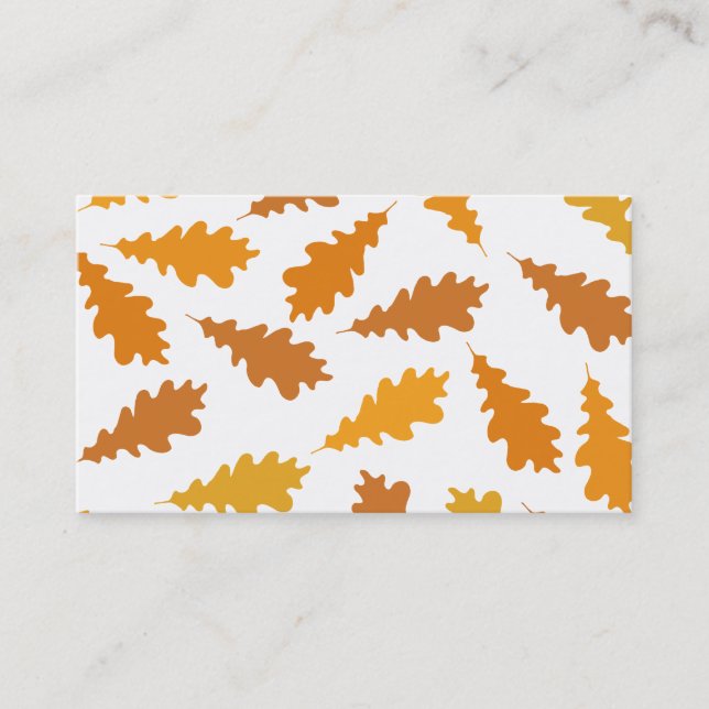 Carte De Visite Motif des feuilles d'automne (Devant)