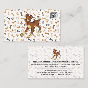 Carte De Visite Motif des pattes de chiens   Joyeux Doggie   Code 