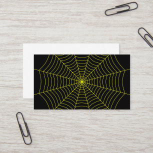 Carte De Visite Motif d'Halloween noir et jaune