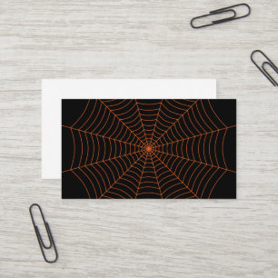 Carte De Visite Motif d'Halloween noir et orange