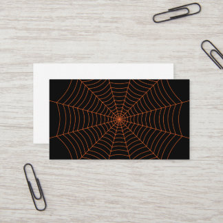 Carte De Visite Motif d'Halloween noir et orange
