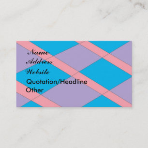 Carte de visite motif diamant