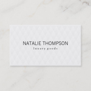 Carte De Visite Motif diamant   BLANCHE