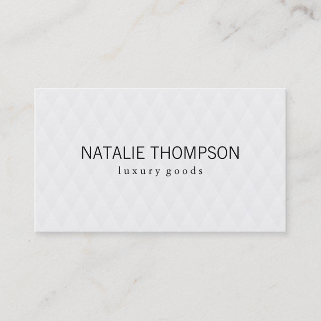 Carte De Visite Motif diamant | BLANCHE (Devant)