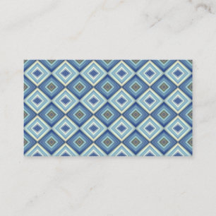 Carte De Visite Motif Diamant bleu