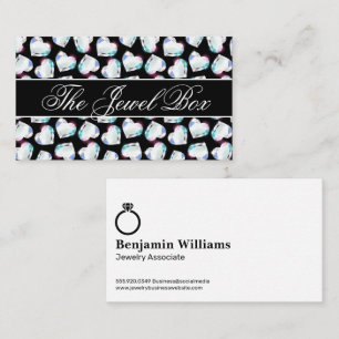 Carte De Visite Motif Diamond Hearts   Bague mariage