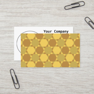 Carte De Visite Motif d'illusion optique étoile Brown de sable